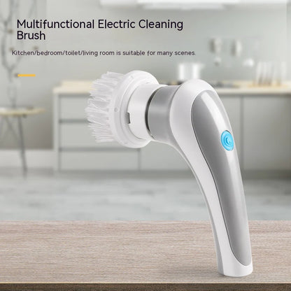 "Versatile Electric Plastic Cleaning Brush for Efficient Household Kitchen Use"
